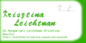 krisztina leichtman business card